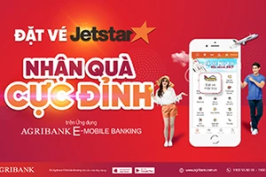 Đặt vé máy bay Jetstar trên ứng dụng Agribank E-Mobile Banking nhận quà “cực đỉnh”