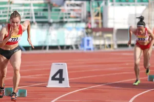 Giải điền kinh Cúp Tốc độ Thống Nhất 2020 tại TPHCM đã tạo điều kiện cho các VĐV như Quách Thị Lan được thể hiện tài năng. Ảnh: DŨNG PHƯƠNG