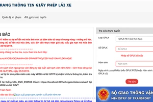 Thêm website giả mạo thông tin tra cứu giấy phép lái xe