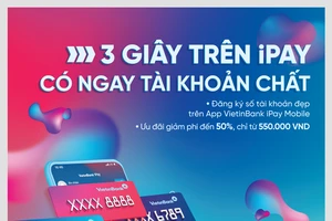 Đăng ký tài khoản số đẹp ngay trên ứng dụng VietinBank iPay Mobile: Giảm phí lên đến 50%