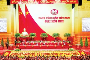 Đại hội lần thứ XIII của Đảng thành công tốt đẹp với những quyết sách đúng đắn, mạnh mẽ, hợp lòng dân, hợp thời đại. Ảnh: QUANG PHÚC