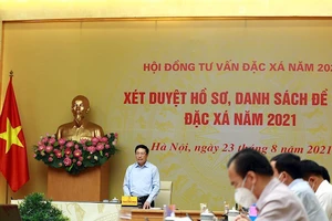 Phó Thủ tướng Phạm Bình Minh, Chủ tịch Hội đồng Tư vấn đặc xá năm 2021 chủ trì buổi họp. Ảnh: VGP