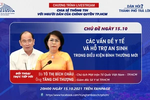 Livestream “Dân hỏi - Thành phố trả lời” ngày 15-10 với chủ đề “Các vấn đề y tế và hỗ trợ an sinh trong điều kiện bình thường mới”