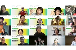 Hình ảnh tại lễ bế giảng trực tuyến khoa học "On The Reel Film Lab ngày 27-10-2021. Ảnh: BTC