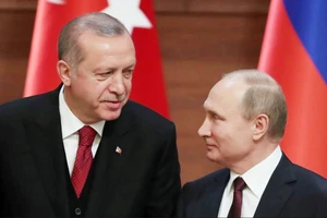 Tổng thống Thổ Nhĩ Kỳ Recep Tayyip Erdogan và Tổng thống Nga Vladimir Putin. Ảnh: Reuters