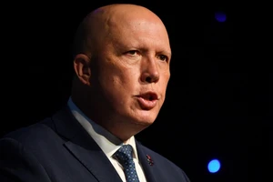 Bộ trưởng Quốc phòng Peter Dutton phát biểu tại hội nghị Lực lượng không quân và vũ trụ Australia tại Canberra hôm nay. Ảnh: Reuters