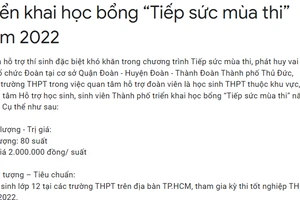 Học bổng “Tiếp sức mùa thi” năm 2022