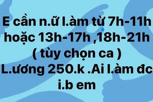 Tuyển dụng… bí ẩn