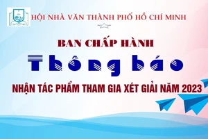 Mời gửi tác phẩm xét giải thưởng Hội Nhà văn TPHCM năm 2023