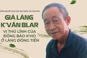 Già làng K’Văn Blar - vị thủ lĩnh của đồng bào K'Ho ở làng Đông Tiến