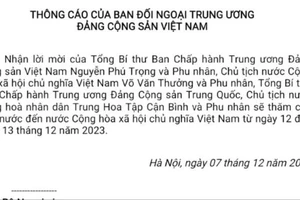 Tổng Bí thư, Chủ tịch Trung Quốc Tập Cận Bình sắp thăm Việt Nam