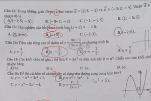 Đắk Lắk bị lỗi đề thi môn toán, thí sinh được chấm điểm tối đa cho các câu bị lỗi