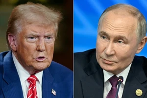 Tổng thống đắc cử Mỹ Donald Trump (trái) và Tổng thống Nga Vladimir Putin