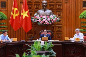 Thủ tướng Phạm Minh Chính chủ trì cuộc họp Thường trực Chính phủ về trung tâm tài chính quốc tế tại Thành phố Hồ Chí Minh và Đà Nẵng. Ảnh: TTXVN