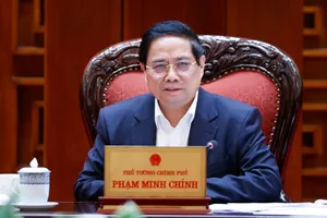 Thủ tướng chủ trì cuộc họp của Thường trực Chính phủ cho ý kiến về các định hướng, giải pháp, công việc tiếp theo sau vòng đàm phán lần thứ 2 Hiệp định song phương về thương mại đối ứng giữa Việt Nam và Hoa Kỳ. Ảnh: VGP