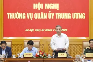 Tổng Bí thư Tô Lâm chủ trì hội nghị Thường vụ Quân ủy Trung ương
