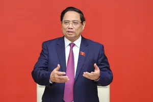 Thủ tướng Phạm Minh Chính chủ trì phiên họp Chính phủ về triển khai các nhiệm vụ trọng tâm tới cuối năm 2025. Ảnh: VGP