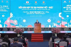 Thủ tướng Phạm Minh Chính phát biểu tại Diễn đàn Hợp tác địa phương Việt Nam - Nhật Bản lần thứ nhất. Ảnh: VIẾT CHUNG