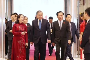 Tổng Bí thư Tô Lâm tới dự đại hội. Ảnh: QUANG PHÚC