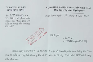 BVĐK Phù Mỹ - Trung tâm Y tế Phù Mỹ nơi để xảy ra cái chết bất thường của sản phụ Linh 