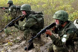 Một tiểu đoàn đổ bộ-tấn công của Nga trong cuộc tập trận Vostok-2014. Ảnh: TASS