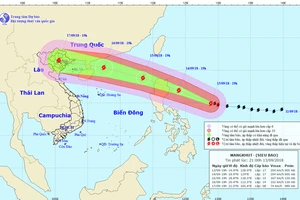 Dự báo đường đi của bão Mangkhut