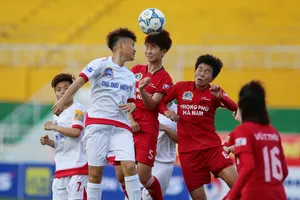 Phong Phú Hà Nam có trận thắng đậm 5-0 trước TNG Thái Nguyên. Ảnh: Dũng Phương