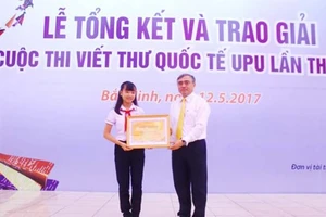 Trao giải cuộc thi Viết thư quốc tế UPU