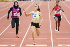 Tú Chinh (giữa) tiếp tục là niềm hy vọng vàng của đoàn Việt Nam. Ảnh: Hoàng Hùng