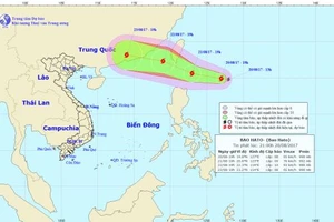 Vị trí và đường đi của cơn bão