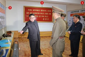 Lãnh đạo Kim Jong-un thị sát Viện Nguyên liệu hóa học Triều Tiên. Ảnh: KCNA