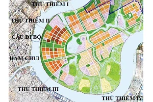 Theo quy hoạch, sẽ có 5 cây cầu và một hầm chui nối trung tâm và các quận với Khu đô thị mới Thủ Thiêm, Quận 2