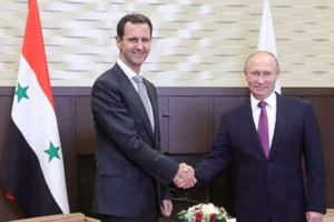 Tổng thống Bashar al-Assad và Tổng thống Vladimir Putin trong cuộc gặp ở Sochi 