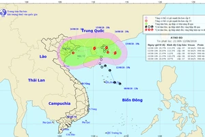 Ảnh: Trung tâm Dự báo khí tượng - thủy văn quốc gia