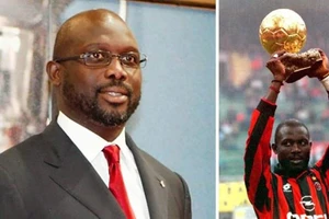 Tổng thống Liberia George Weah, cựu ngôi sao bóng đá Liberia từng giành được Quả bóng Vàng Châu Âu và Cầu thủ Xuất sắc nhất Thế giới do FIFA bình chọn năm 1995