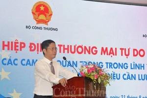 Bộ trưởng Bộ Công Thương Trần Tuấn Anh phát biểu tại Hội nghị. Ảnh: Cổng thông tin điện tử Bộ Công Thương