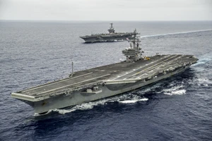 Tàu sân bay USS Ronald Reagan. Ảnh: USNI News