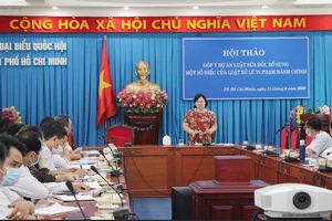 Hội thảo góp ý Dự án luật do Đoàn ĐBQH TPHCM tổ chức ngày 11-9. Ảnh: MAI HOA