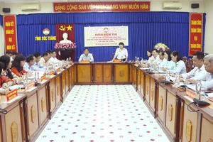 Các đại biểu tham dự buổi kiểm tra