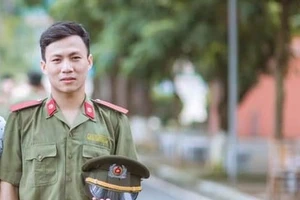 Trung úy Nguyễn Văn Chiến khi còn là sinh viên Học viện An ninh nhân dân. Ảnh: CAND