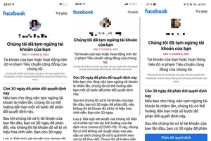 Vi phạm tiêu chuẩn cộng đồng, hàng loạt tài khoản Facebook bị khóa