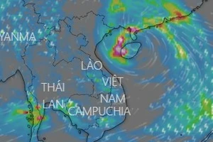 Bão số 7 trên khu vực đảo Hải Nam (Trung Quốc)