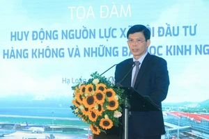 Thứ trưởng Bộ GTVT Lê Anh Tuấn phát biểu tại tọa đàm. Ảnh: mt.gov.vn