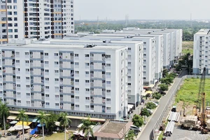 Dự án nhà ở xã hội Ehome S tại Khu đô thị Mizuki Park, xã Bình Hưng, huyện Bình Chánh, TPHCM. Ảnh: HOÀNG HÙNG