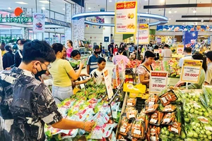 Người tiêu dùng chọn mua hàng tại Aeon Mall Tân Phú dịp nghỉ lễ