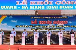 Khởi công tuyến cao tốc Tuyên Quang - Hà Giang