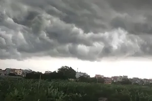 Mưa dông diện rộng ở Bắc bộ, áp thấp nhiệt đới đi vào Biển Đông