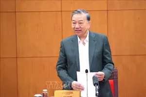 Tổng Bí thư Tô Lâm phát biểu chỉ đạo tại cuộc làm việc