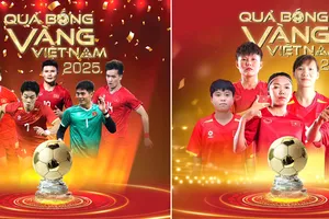 Đang trao giải thưởng Quả bóng vàng Việt Nam 2025