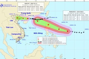 Super typhoon Mangkhut close to East Sea  ​